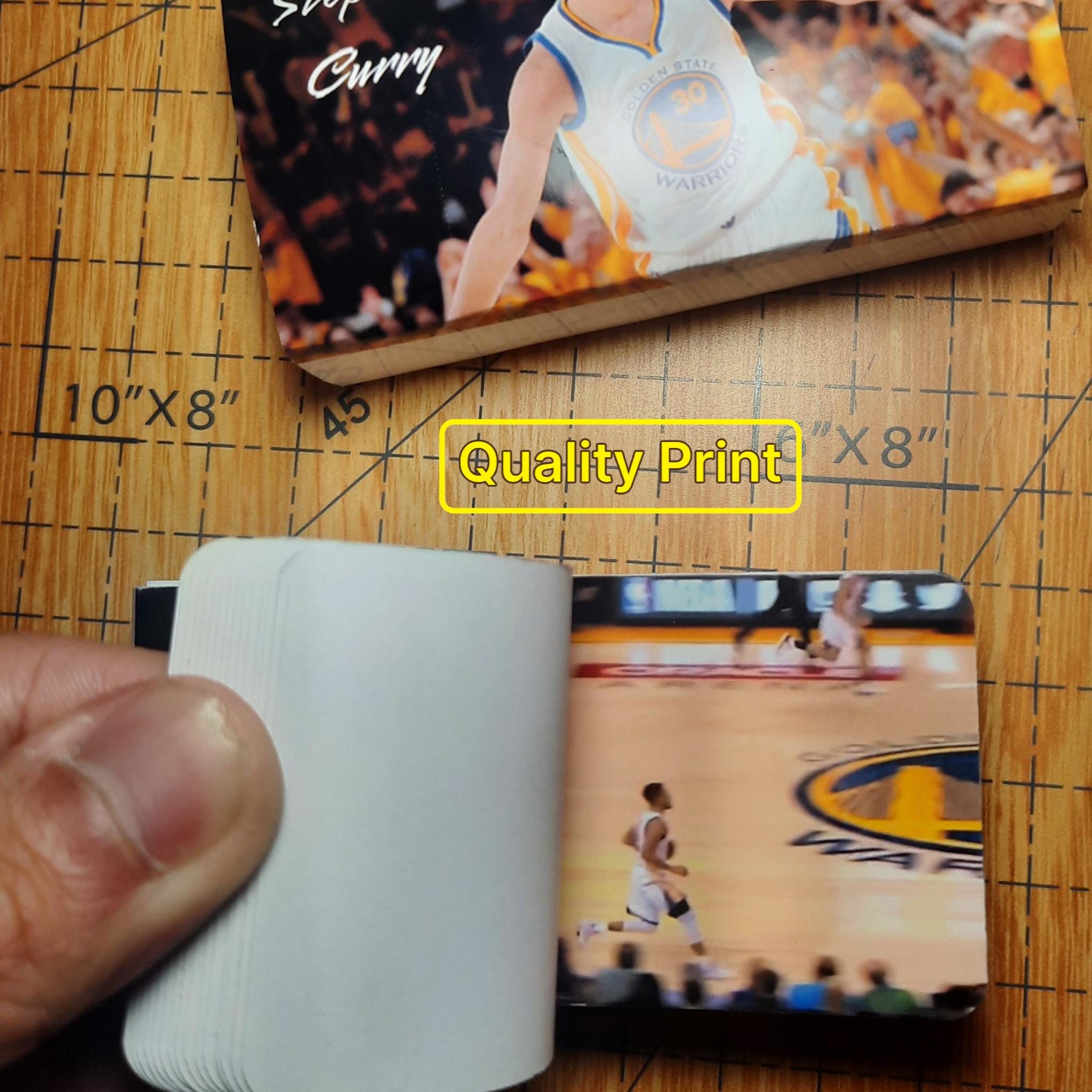 Stephen Curry Basketball Flipbook – Glossy Quality Print | Golden state warriors Animation | 10x5x3cm Flip Book Gift for NBA Fans